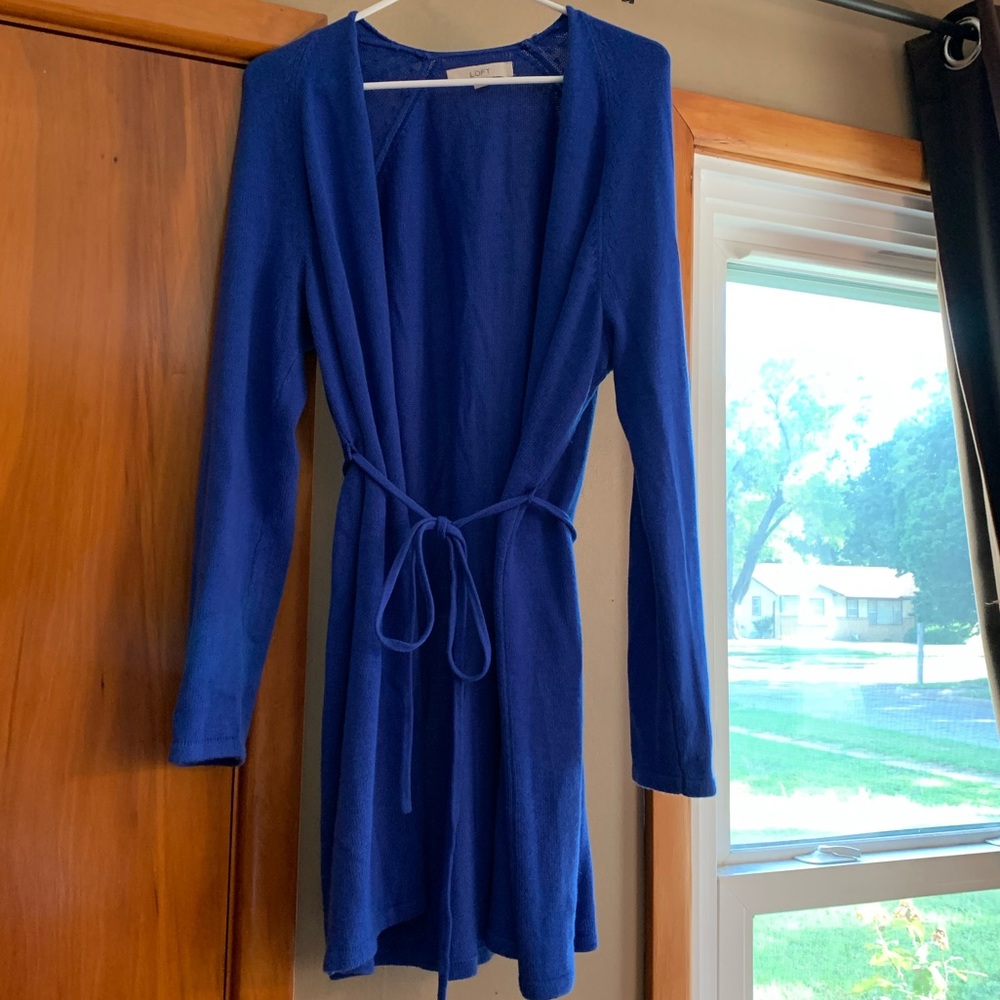 Long Blue Cardigan